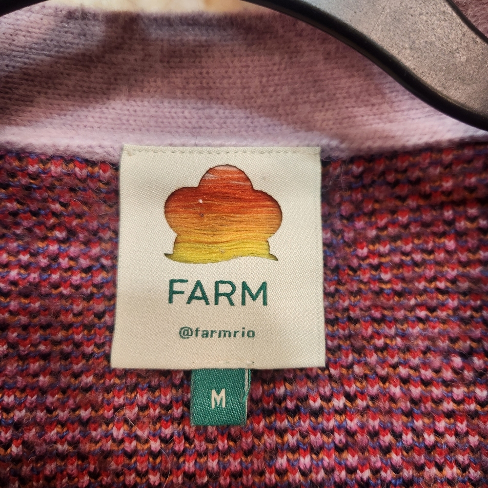 FARM Rio Pink Multicolor Banana Print Button-Up Cardigan - Picture 4 of 9